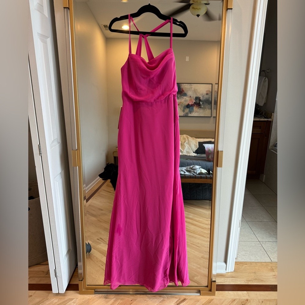 Azazie Cowl Scoop Chiffon Mermaid Dress